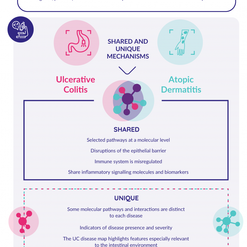 Identification of shared and unique mechanisms of atopic dermatitis and ulcerative colitis Identification of shared and unique mechanisms of atopic dermatitis and ulcerative colitis