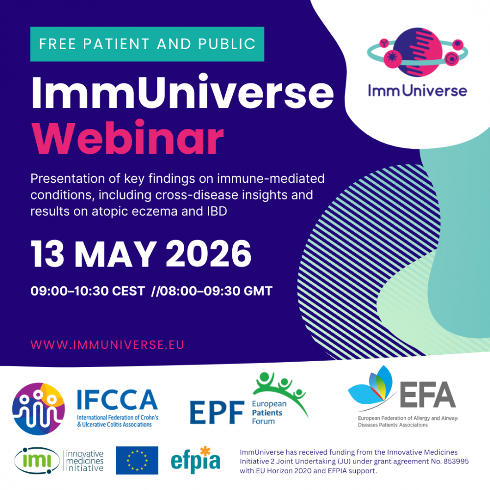 Living with Atopic Eczema or IBD? Discover the Latest Research Insights at our ImmUniverse‘s Patient Meeting!